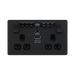BG Evolve Matt Black WiFi Extender with 13A double USB Socket PCDMB22UWRB