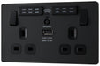 BG Evolve Matt Black WiFi Extender with 13A double USB Socket PCDMB22UWRB - view 3
