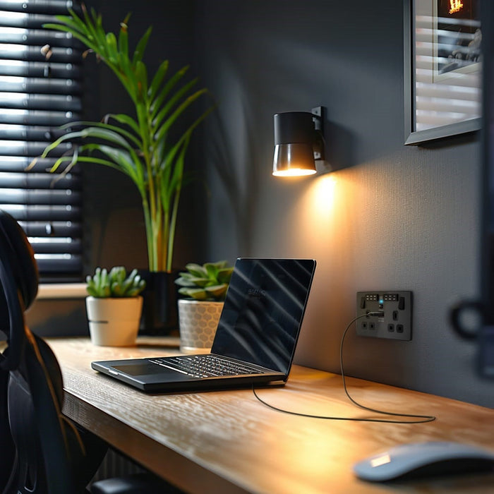 BG Evolve Matt Black WiFi Extender with 13A double USB Socket PCDMB22UWRB - view 7
