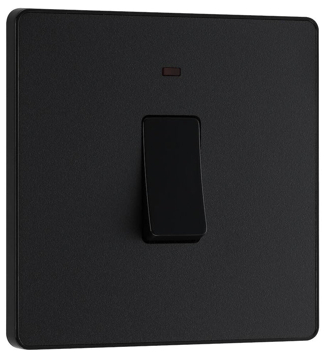 BG Evolve Matt Black 20A Double Pole Switch with LED PCDMB31B - view 2