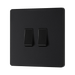 BG Evolve Matt Black 2G 2W Light Switch PCDMB42B - view 3