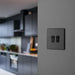BG Evolve Matt Black 2G 2W Light Switch PCDMB42B - view 6