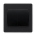 BG Evolve Matt Black 2G 2W Wide Rocker Light Switch PCDMB42WB