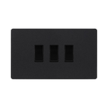 BG Evolve Matt Black 3G 2W Light Switch PCDMB432B