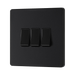 BG Evolve Matt Black 3G 2W Light Switch PCDMB43B - view 3