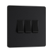 BG Evolve Matt Black 3G 2W Light Switch PCDMB43B - view 2