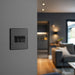 BG Evolve Matt Black 3G 2W Light Switch PCDMB43B - view 6