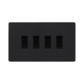 BG Evolve Matt Black 4G 2W Light Switch PCDMB44B