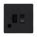 BG Evolve Matt Black 13A Switched Spur with LED and Flex Outlet PCDMB52B