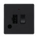 BG Evolve Matt Black 13A Switched Spur with LED and Flex Outlet PCDMB52B