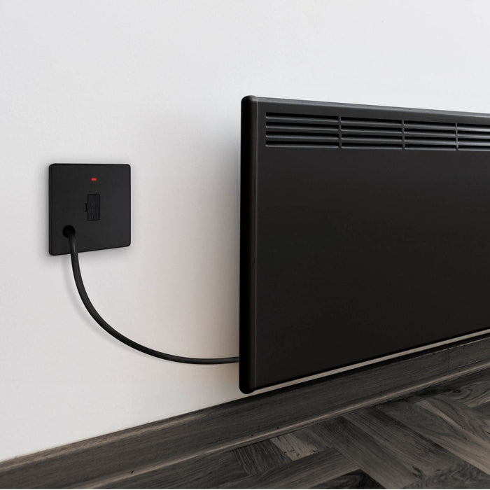 BG Evolve Matt Black 13A Unswitched Spur with LED and Flex Outlet PCDMB54B - view 5