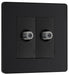 BG Evolve Matt Black Double Satellite Socket PCDMB612B - view 2