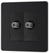 BG Evolve Matt Black Double Satellite Socket PCDMB612B - view 3