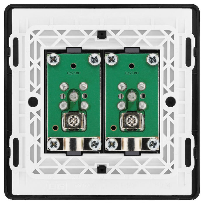 BG Evolve Matt Black Double Satellite Socket PCDMB612B - view 4