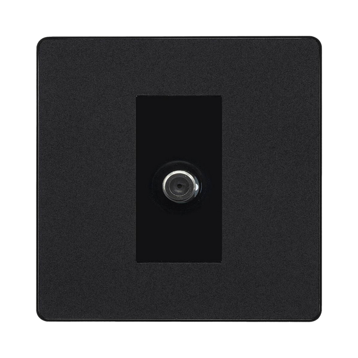 BG Evolve Matt Black Satellite Socket PCDMB61B