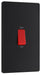 BG Evolve Matt Black 45A double pole switch with LED PCDMB72B - view 2