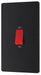 BG Evolve Matt Black 45A double pole switch with LED PCDMB72B - view 3