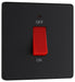 BG Evolve Matt Black 45A double pole switch with LED PCDMB74B - view 2