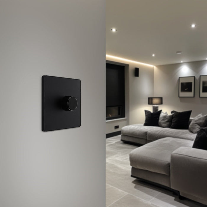 BG Evolve Matt Black 1G Dimmer Switch PCDMB81B - view 6
