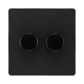 BG Evolve Matt Black 2G Dimmer Switch PCDMB82B