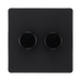 BG Evolve Matt Black 2G Dimmer Switch PCDMB82B
