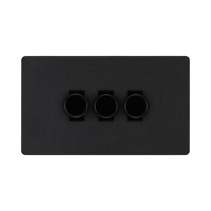 BG Evolve Matt Black 3G Dimmer Switch PCDMB83B