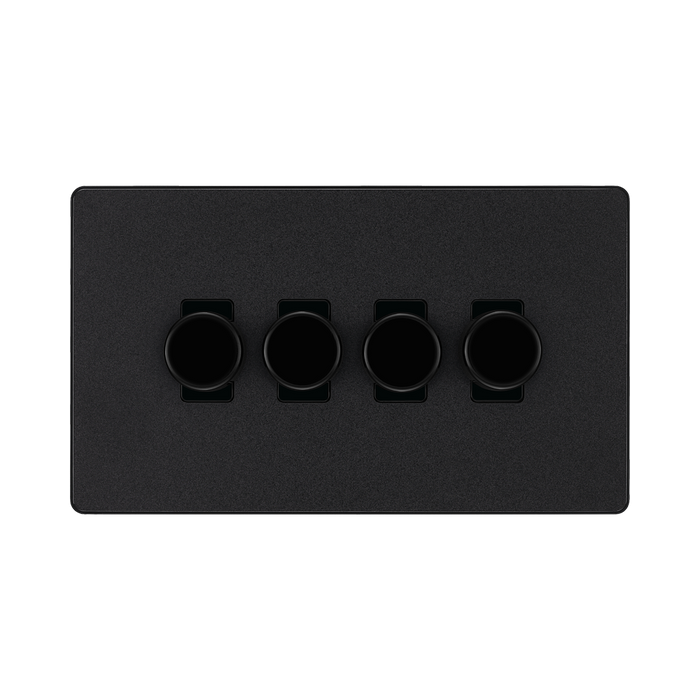 BG Evolve Matt Black 4G Dimmer Switch PCDMB84B