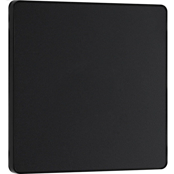 BG Evolve Matt Black Single Blank Plate PCDMB94B - view 2