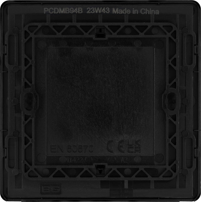 BG Evolve Matt Black Single Blank Plate PCDMB94B - view 4