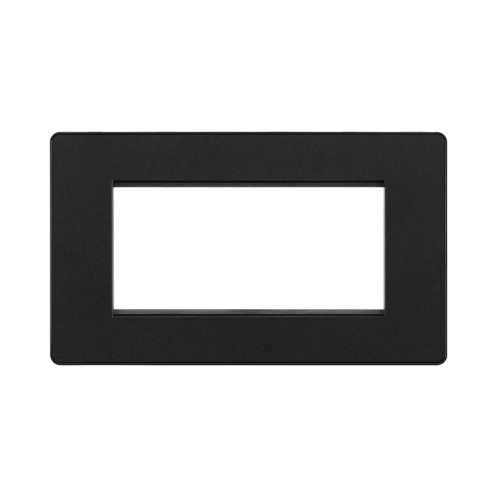 BG Evolve Matt Black 4G Euro Module Plate PCDMBEMR4B