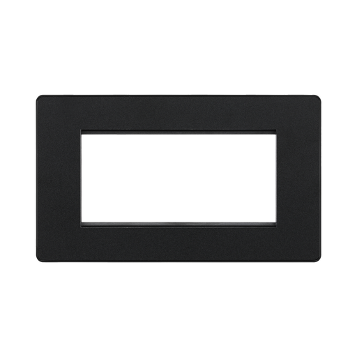 BG Evolve Matt Black 4G Euro Module Plate PCDMBEMR4B