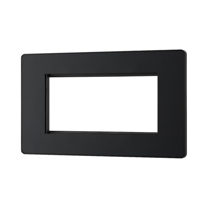 BG Evolve Matt Black 4G Euro Module Plate PCDMBEMR4B - view 3