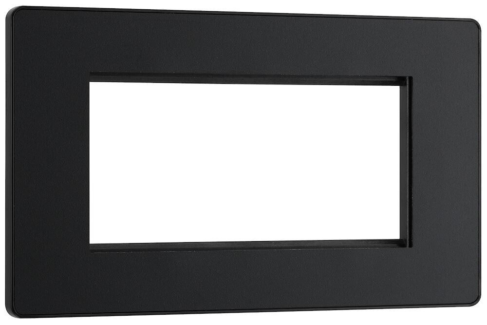 BG Evolve Matt Black 4G Euro Module Plate PCDMBEMR4B - view 2