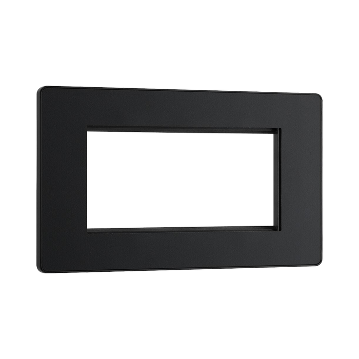 BG Evolve Matt Black 4G Euro Module Plate PCDMBEMR4B - view 2