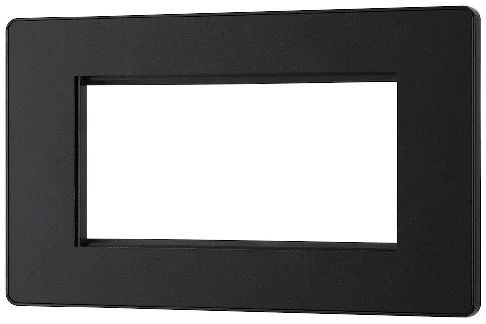 BG Evolve Matt Black 4G Euro Module Plate PCDMBEMR4B - view 3