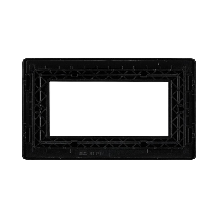 BG Evolve Matt Black 4G Euro Module Plate PCDMBEMR4B - view 4