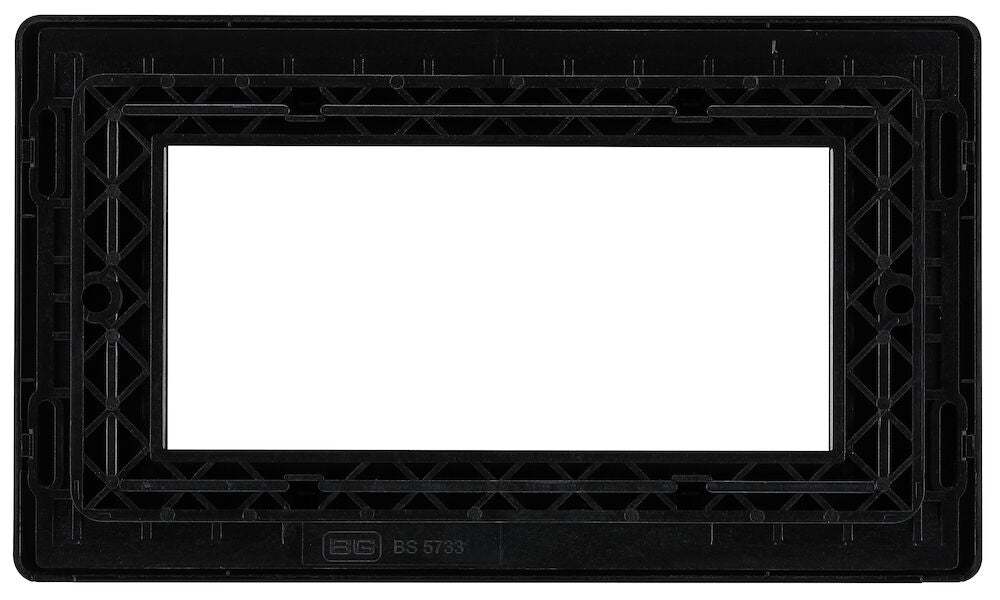 BG Evolve Matt Black 4G Euro Module Plate PCDMBEMR4B - view 4
