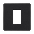 BG Evolve Matt Black 1G Euro Module Plate PCDMBEMS1B