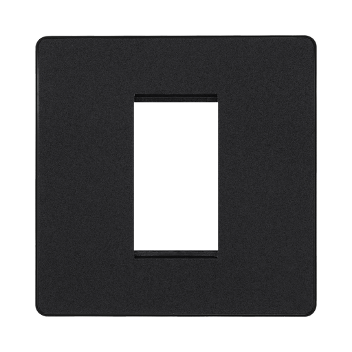 BG Evolve Matt Black 1G Euro Module Plate PCDMBEMS1B