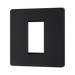 BG Evolve Matt Black 1G Euro Module Plate PCDMBEMS1B - view 3
