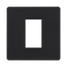 BG Evolve Matt Black 1G Euro Module Plate PCDMBEMS1B