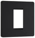 BG Evolve Matt Black 1G Euro Module Plate PCDMBEMS1B - view 2