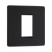 BG Evolve Matt Black 1G Euro Module Plate PCDMBEMS1B - view 2