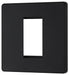 BG Evolve Matt Black 1G Euro Module Plate PCDMBEMS1B - view 3