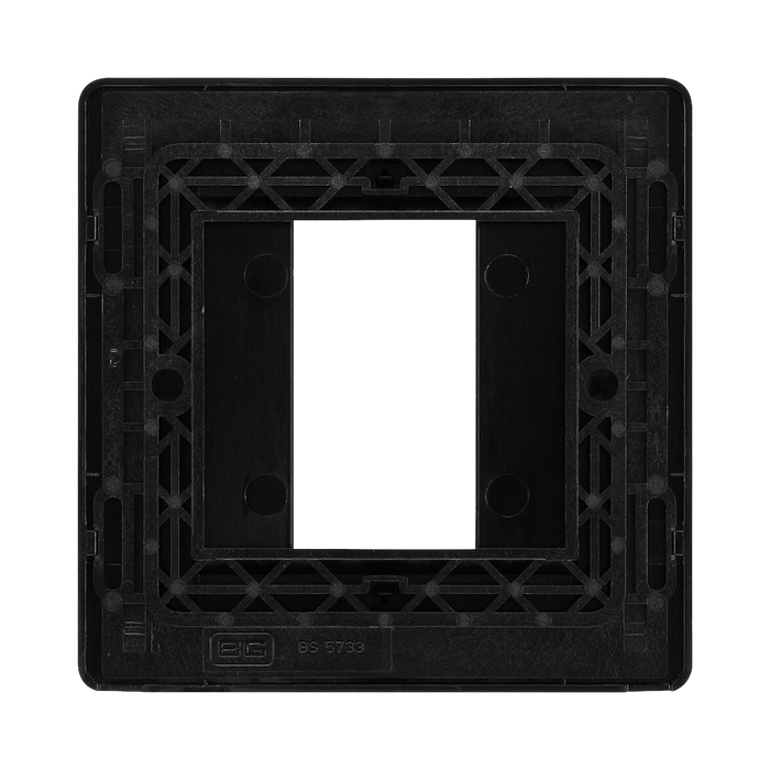 BG Evolve Matt Black 1G Euro Module Plate PCDMBEMS1B - view 4