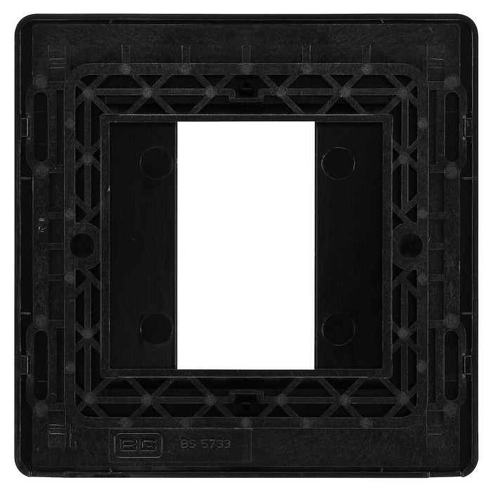 BG Evolve Matt Black 1G Euro Module Plate PCDMBEMS1B - view 4