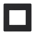 BG Evolve Matt Black 2G Euro Module Plate PCDMBEMS2B