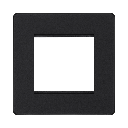 BG Evolve Matt Black 2G Euro Module Plate PCDMBEMS2B