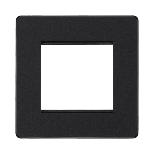 BG Evolve Matt Black 2G Euro Module Plate PCDMBEMS2B