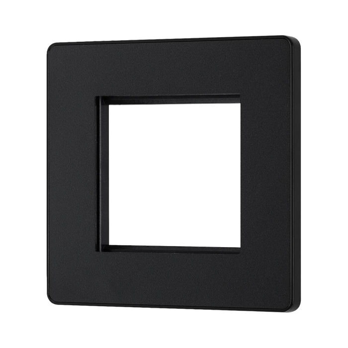 BG Evolve Matt Black 2G Euro Module Plate PCDMBEMS2B - view 3